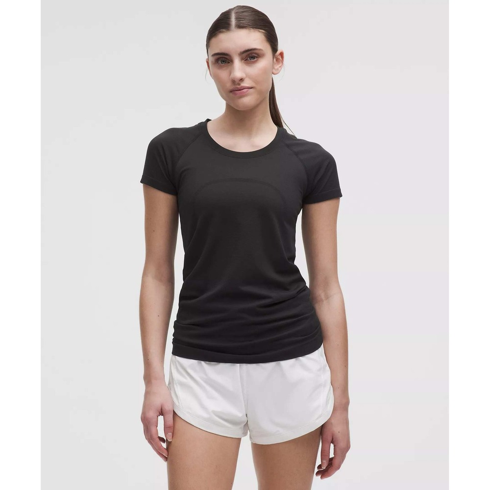 Lululemon Black Swiftly Tech Short Sleeve Crewneck Athletic Top Size 8
